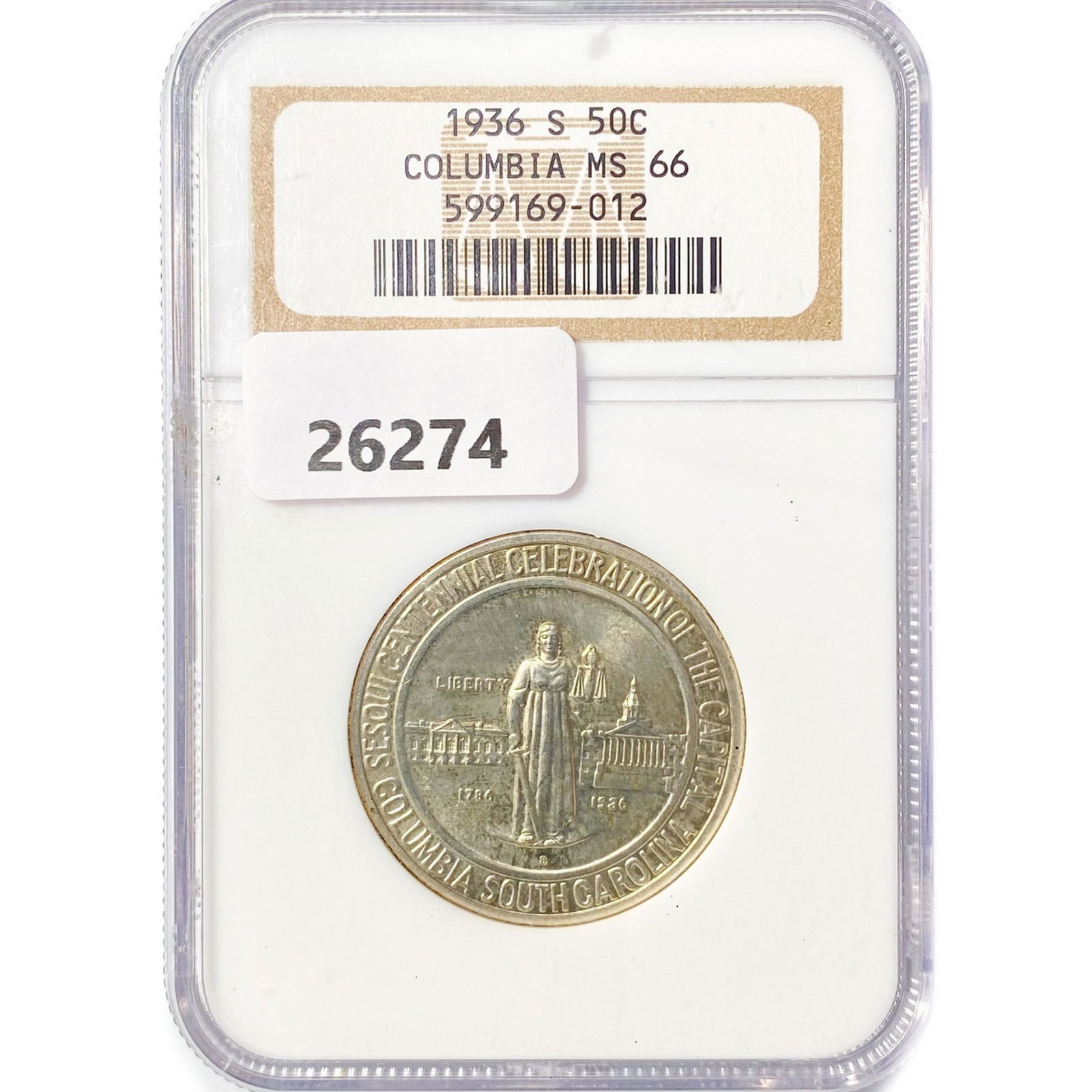 1936-S Columbia Half Dollar NGC MS66 (1 of 2)