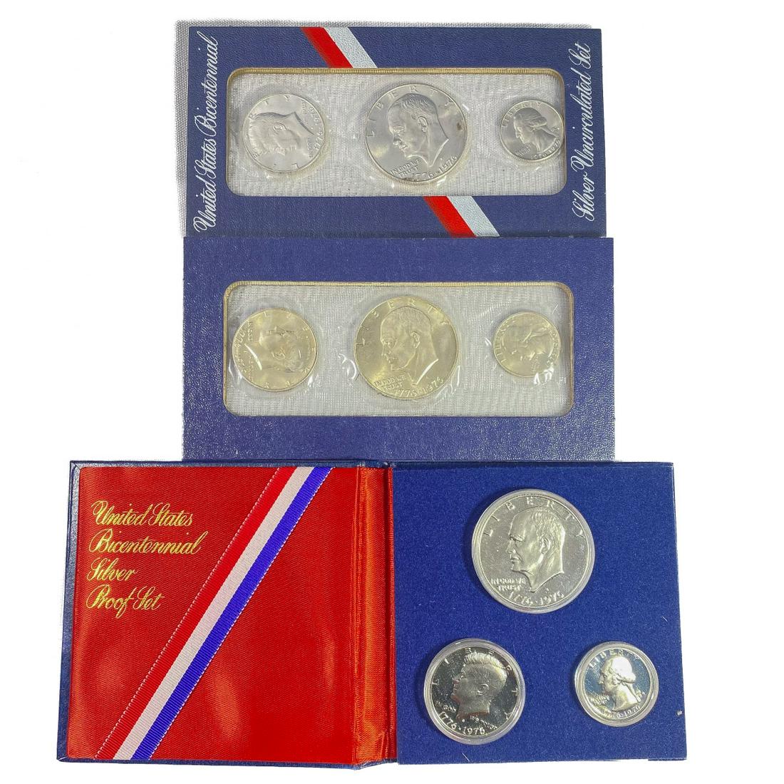 1976 US Bicentennial Silver UNC Set (9 Coins) (1 of 2)