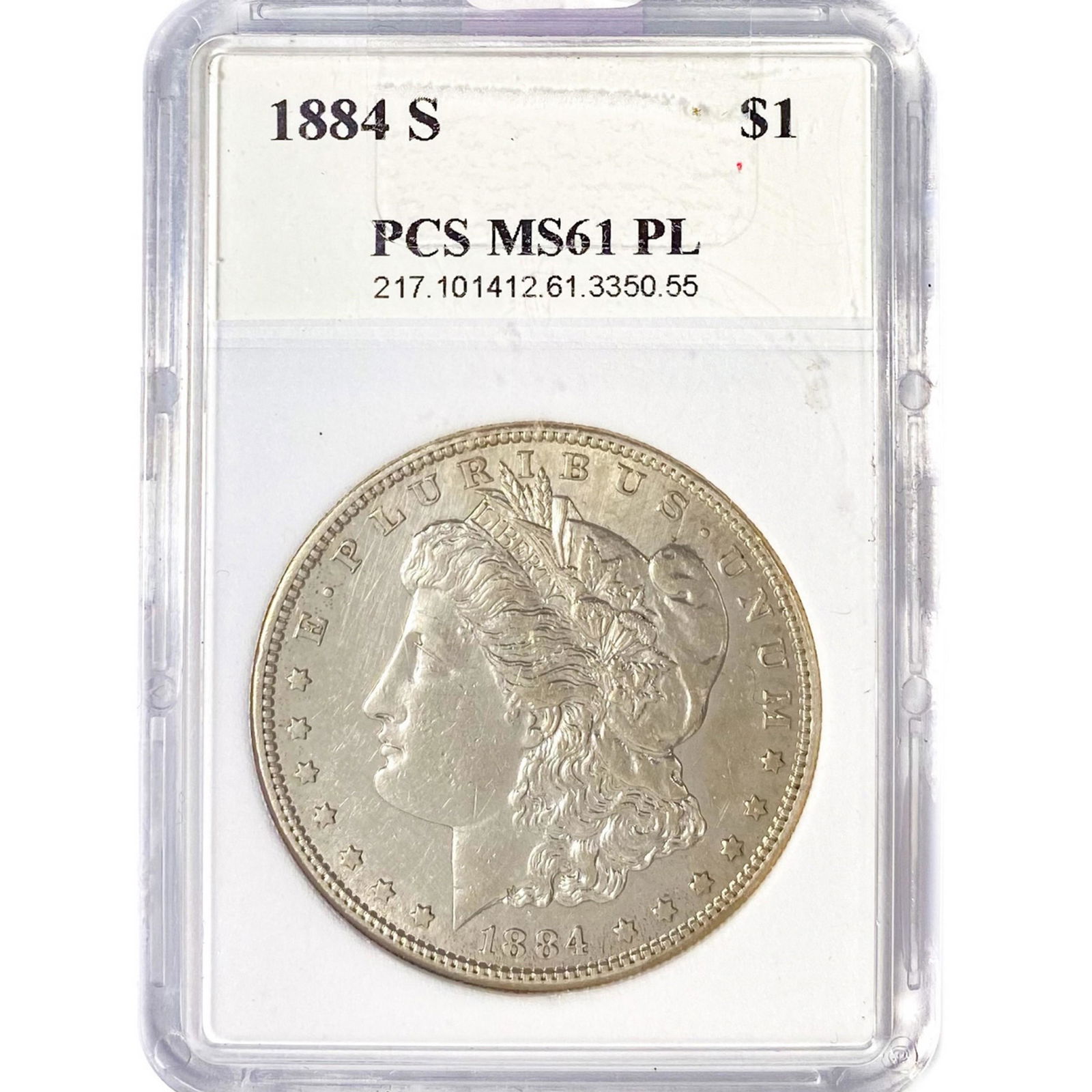 1884-S Morgan Silver Dollar PCS MS61 PL (1 of 2)