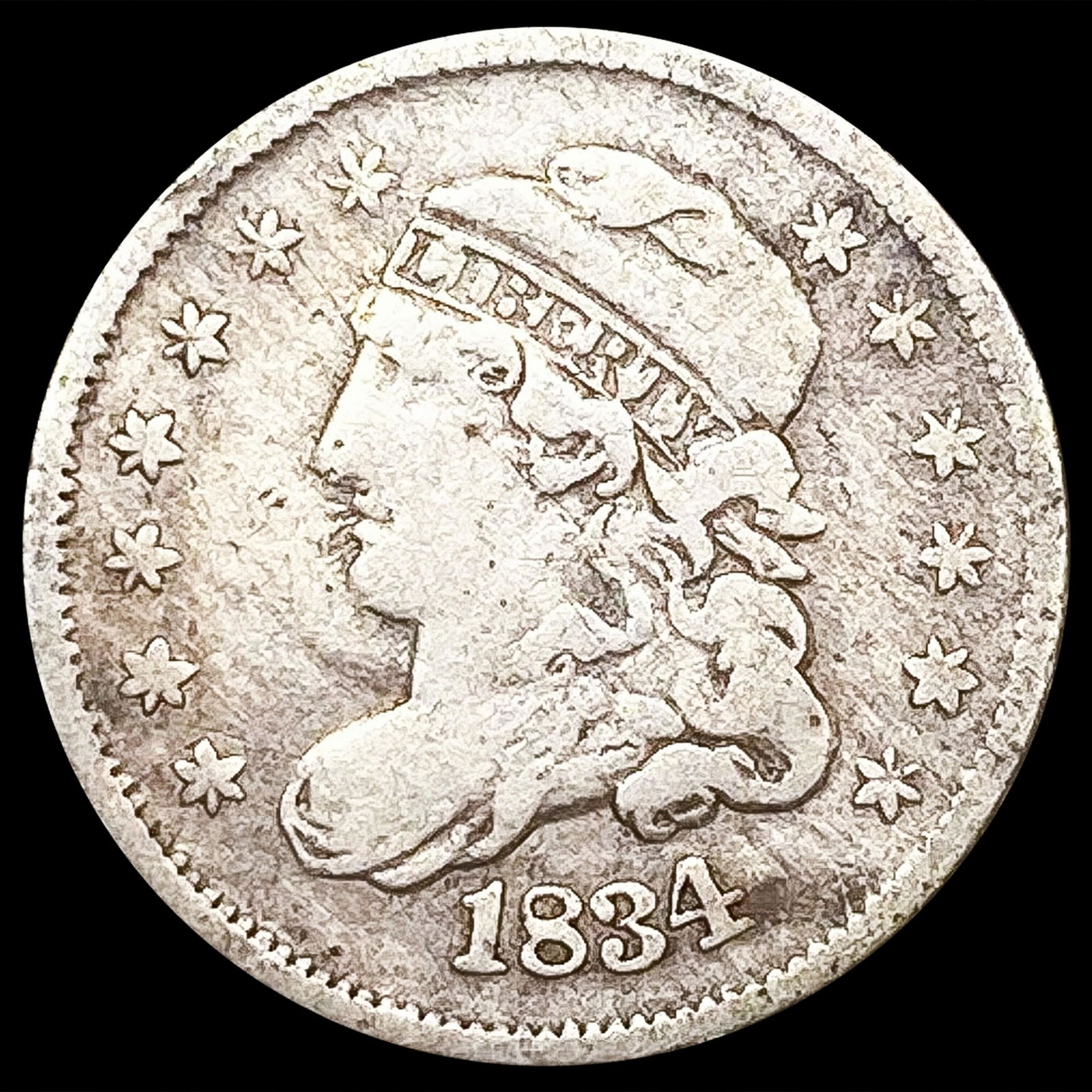 1834 Capped Bust Half Dime NICELY CIRCULATED (1 of 2)