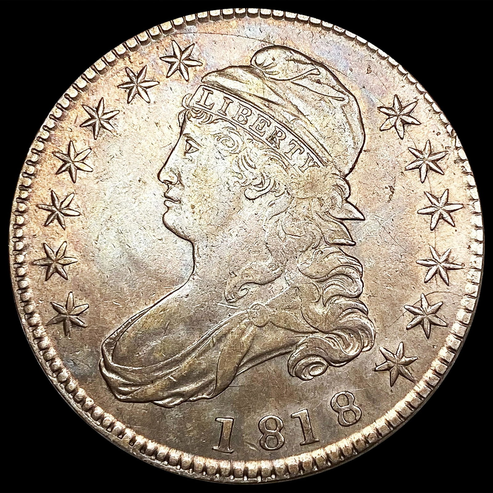 1818 Capped Bust Half Dollar NEARLY UNCIRCULATED (1 of 2)