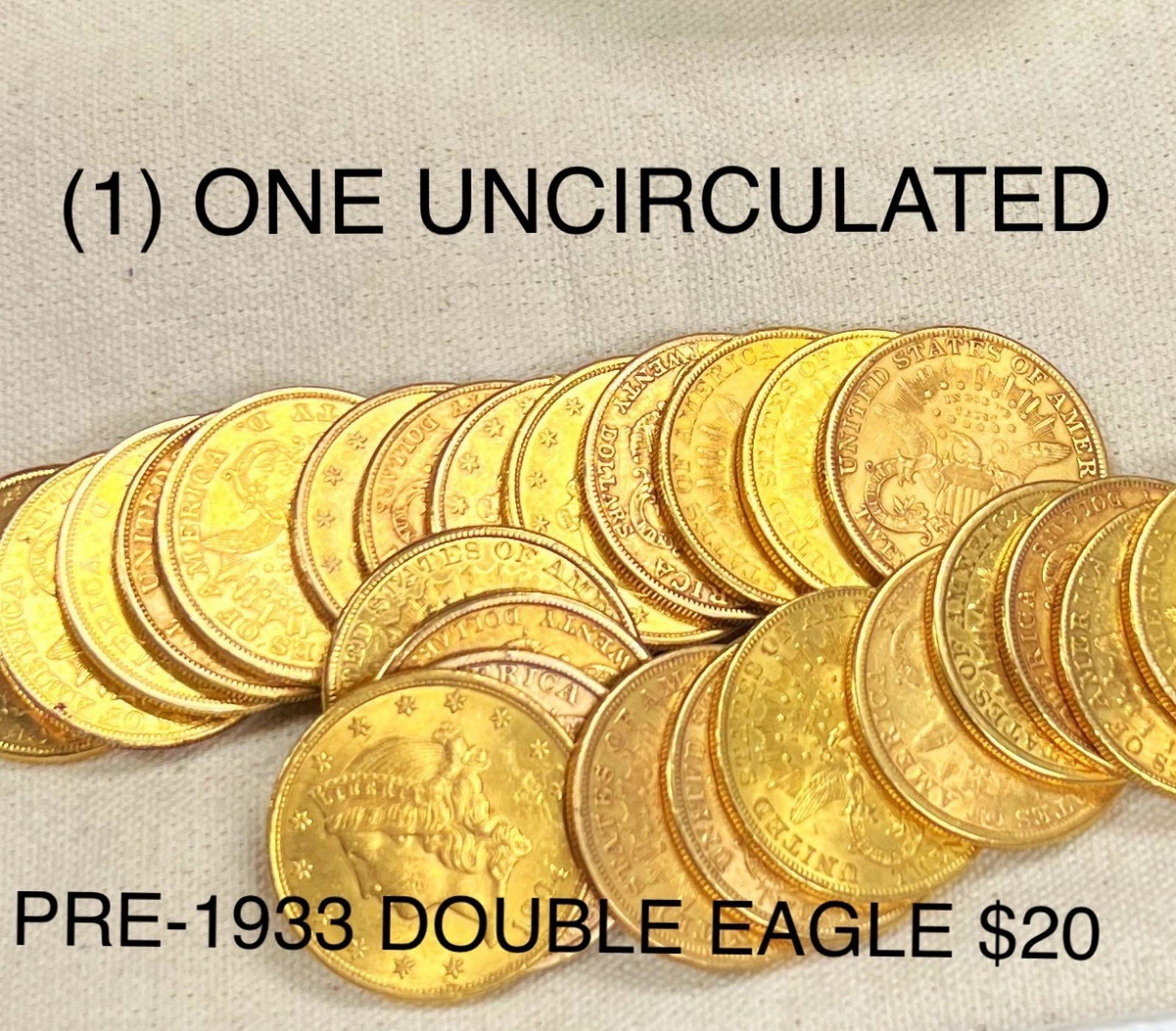 Pre-1933 $20 Gold Double Eagle UNC (1 of 1)