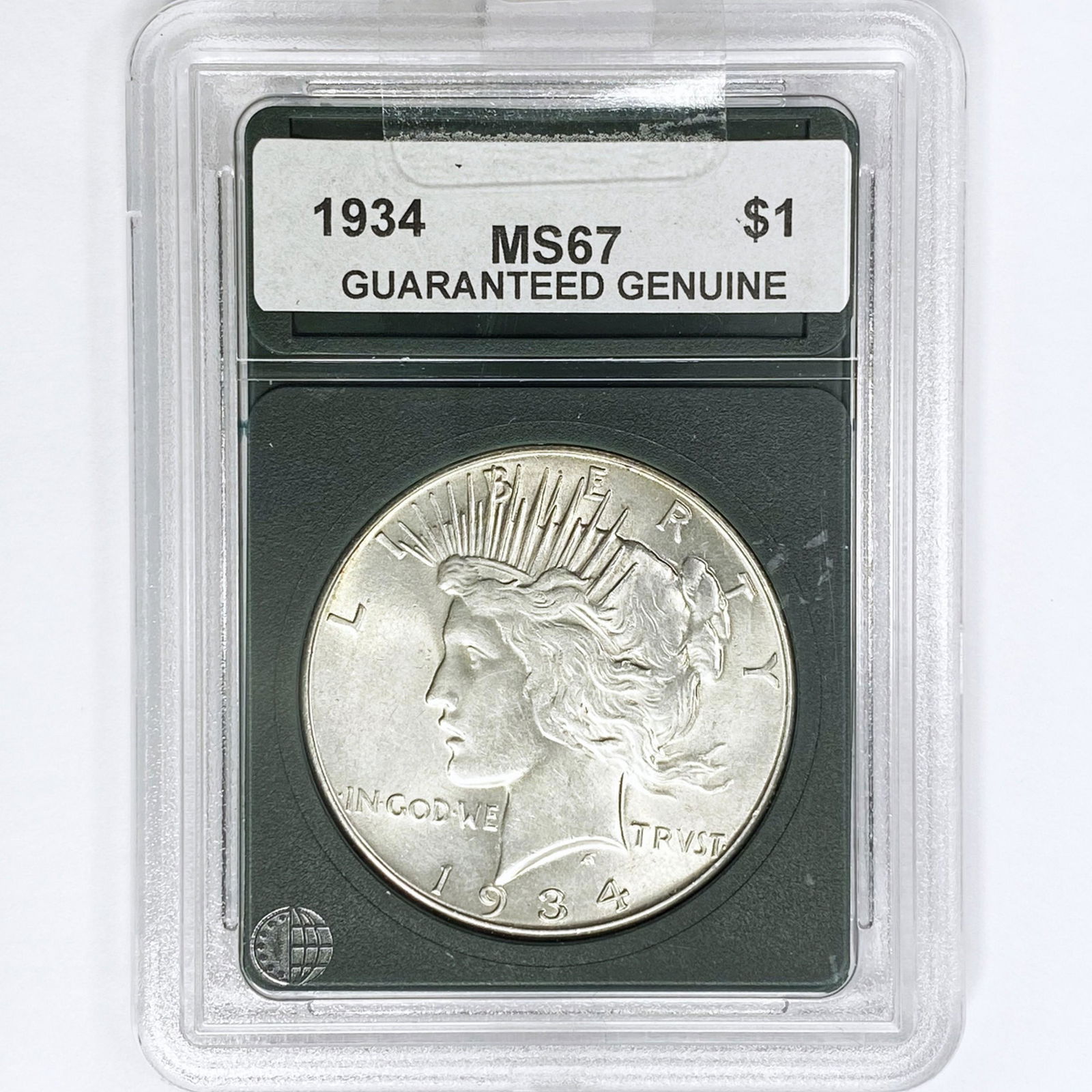 1934 Silver Peace Dollar GG MS67 (1 of 2)