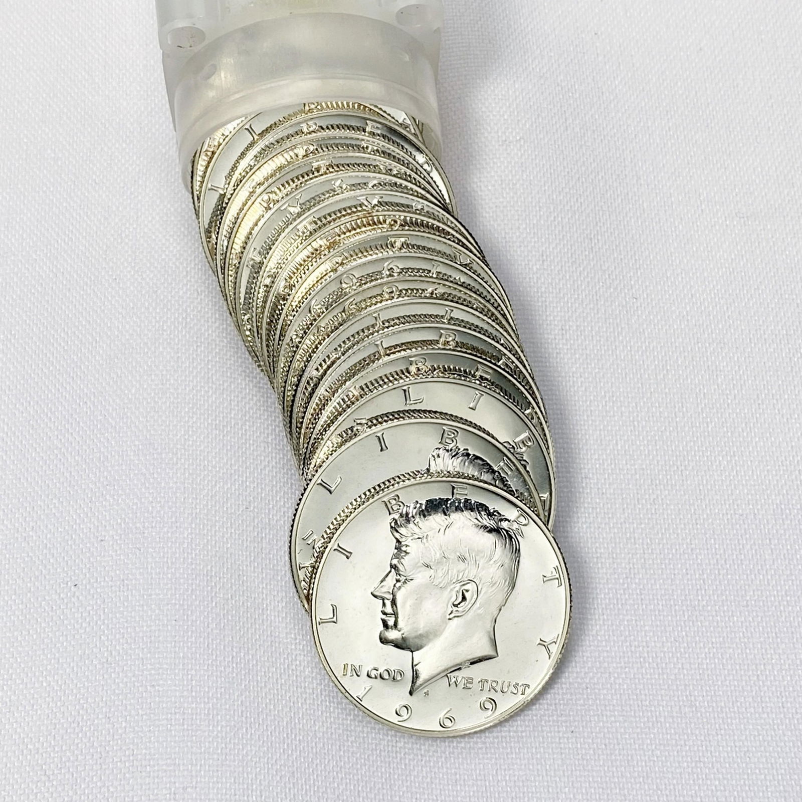1969-S 20 Coin Roll Kennedy Half Dollars BU (1 of 4)