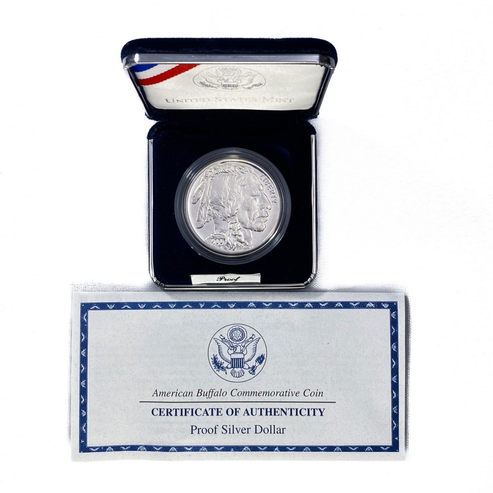 2001 Buffalo 26.73g Silver Dollar Proof (1 of 2)