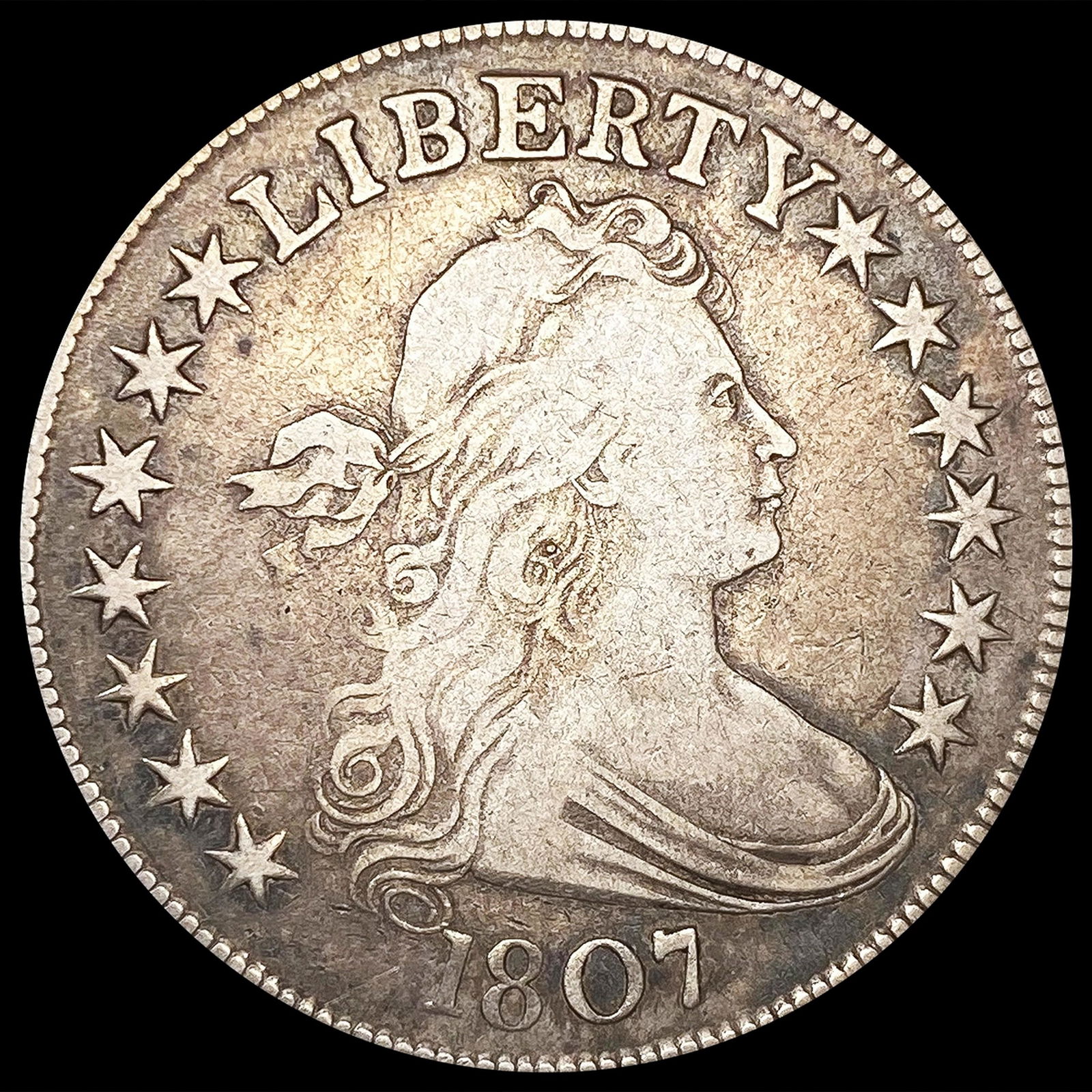 1807 0-110 Draped Bust Half Dollar R2 NICELY CIRCU (1 of 2)