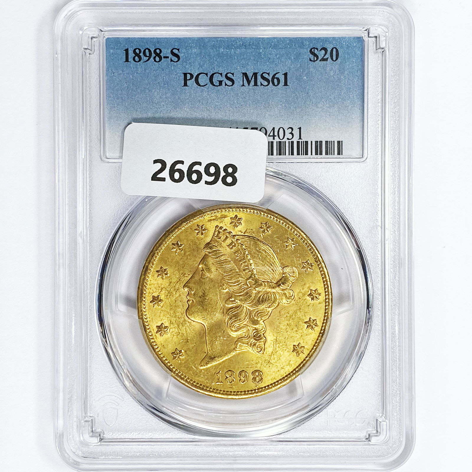 1898-S $20 Gold Double Eagle PCGS MS61 (1 of 2)