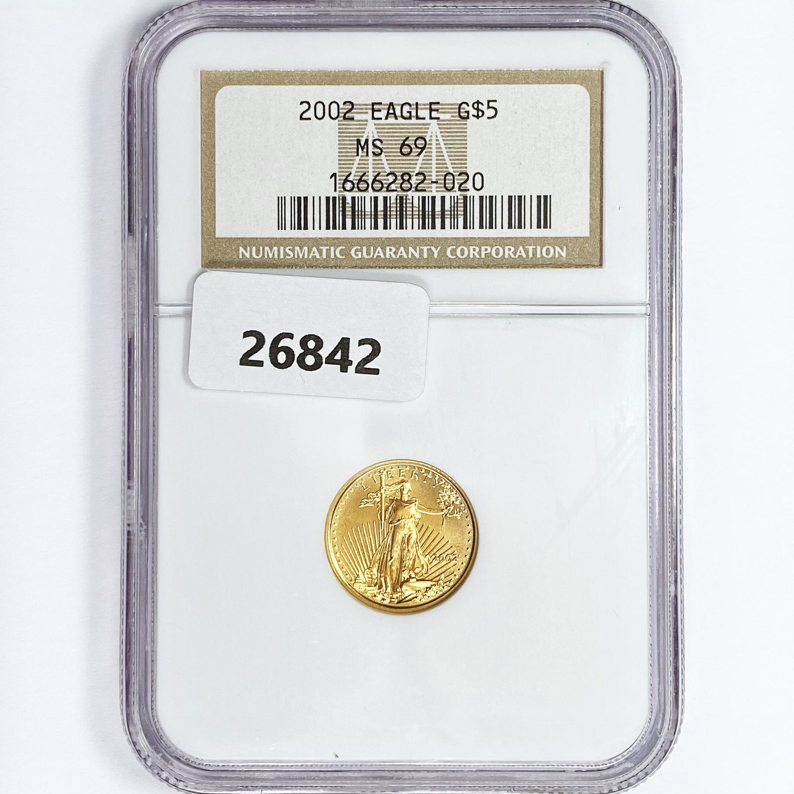 2002 $5 1/10oz American Gold Eagle NGC MS69 (1 of 2)