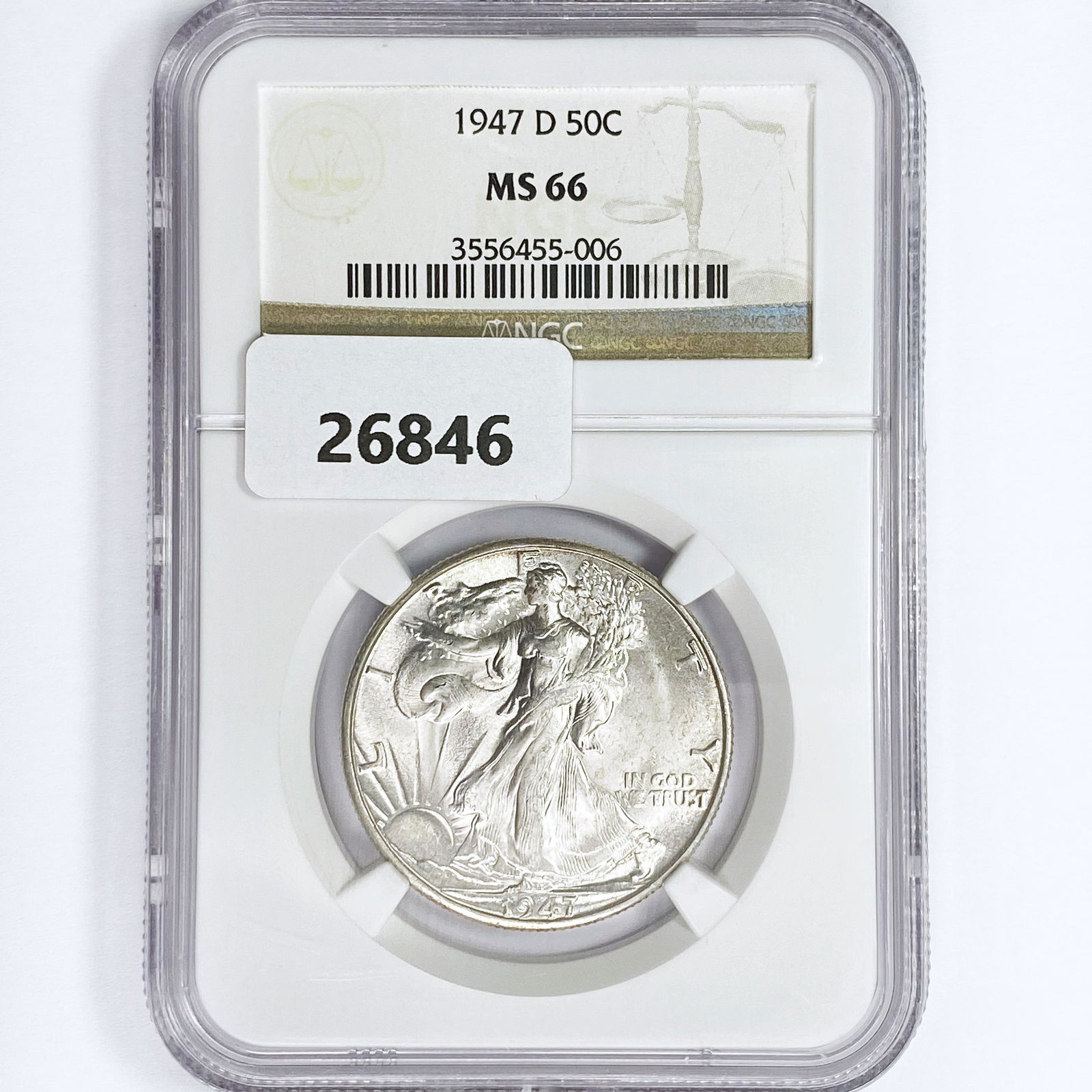 1947-D Walking Liberty Half Dollar NGC MS66 (1 of 2)