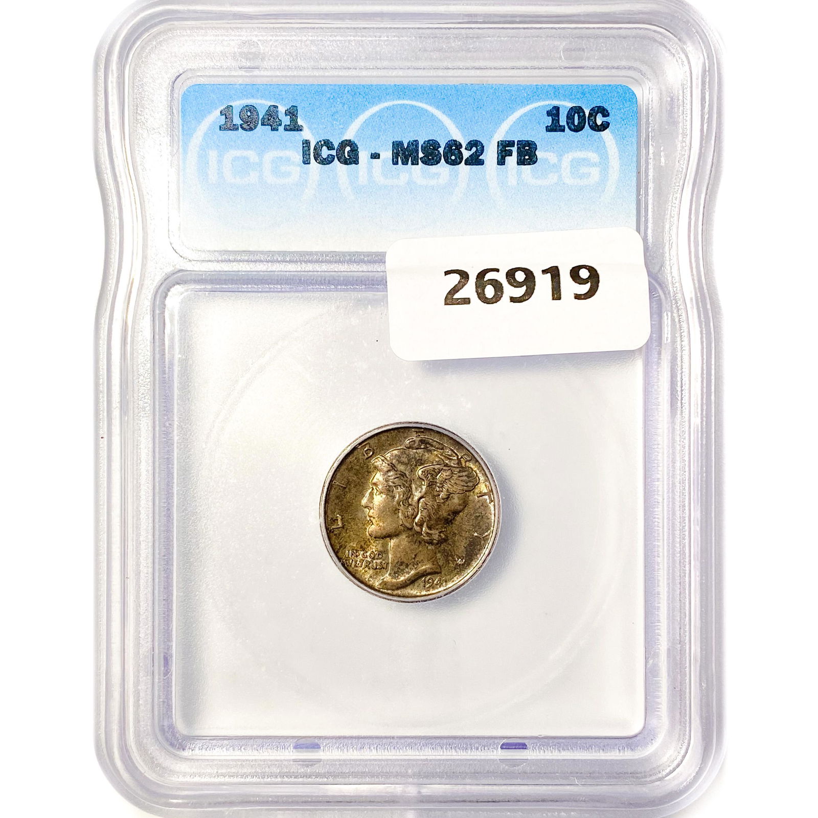 1941 Mercury Silver Dime ICG MS62 FB (1 of 2)