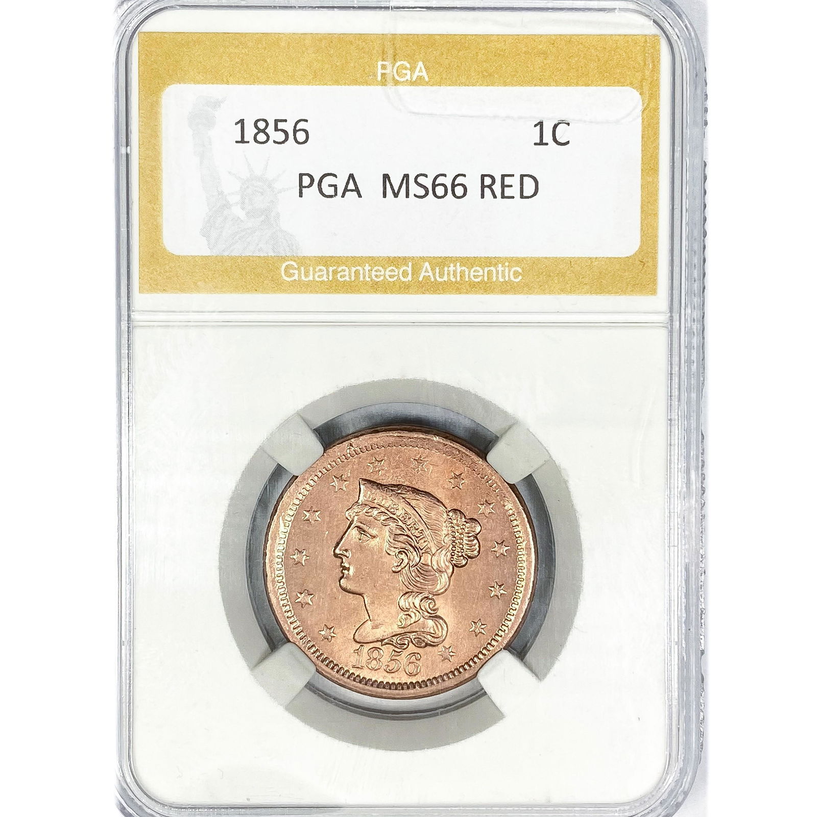 1856 Large Cent PGA MS66 RED (1 of 2)