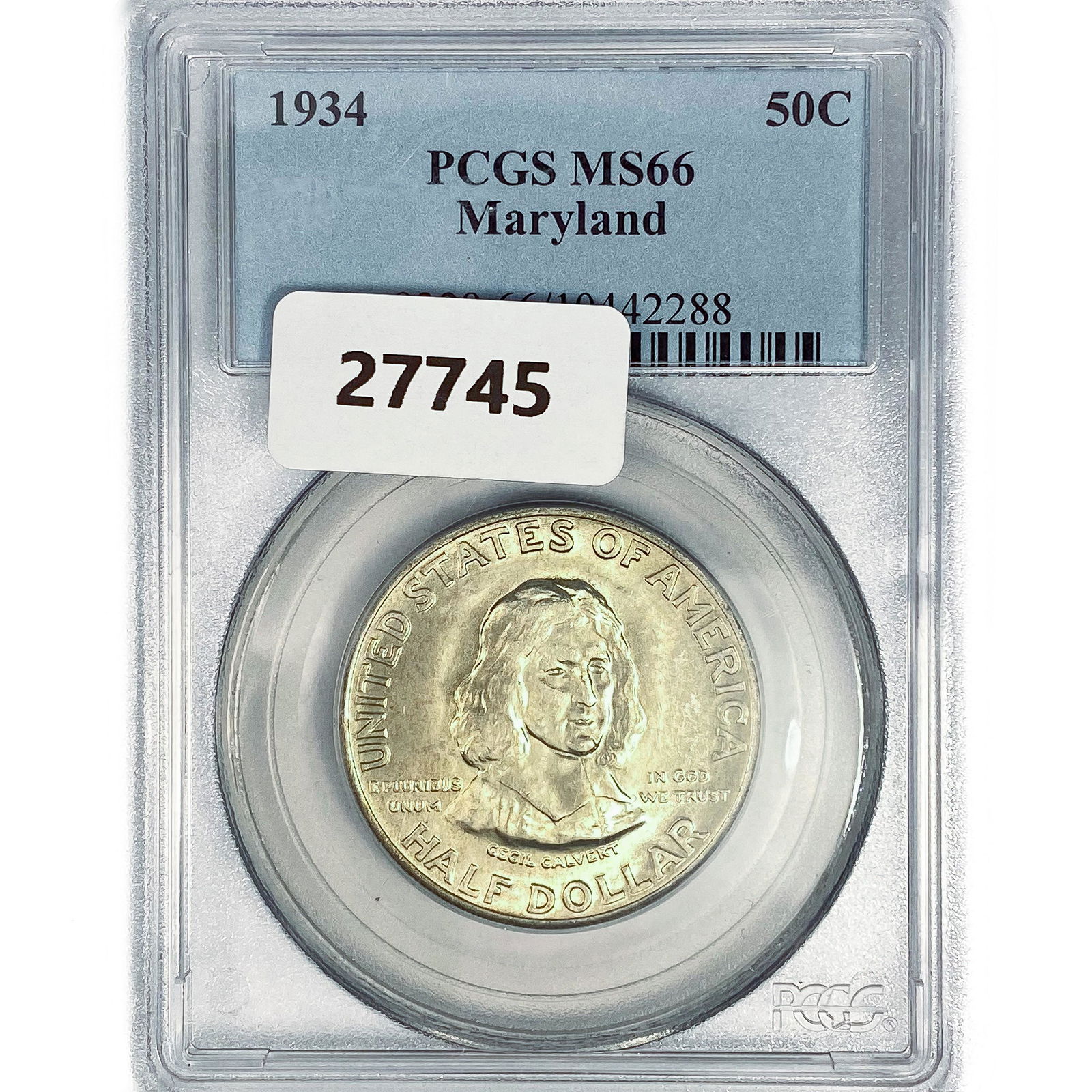 1934 Maryland Half Dollar PCGS MS66 (1 of 2)