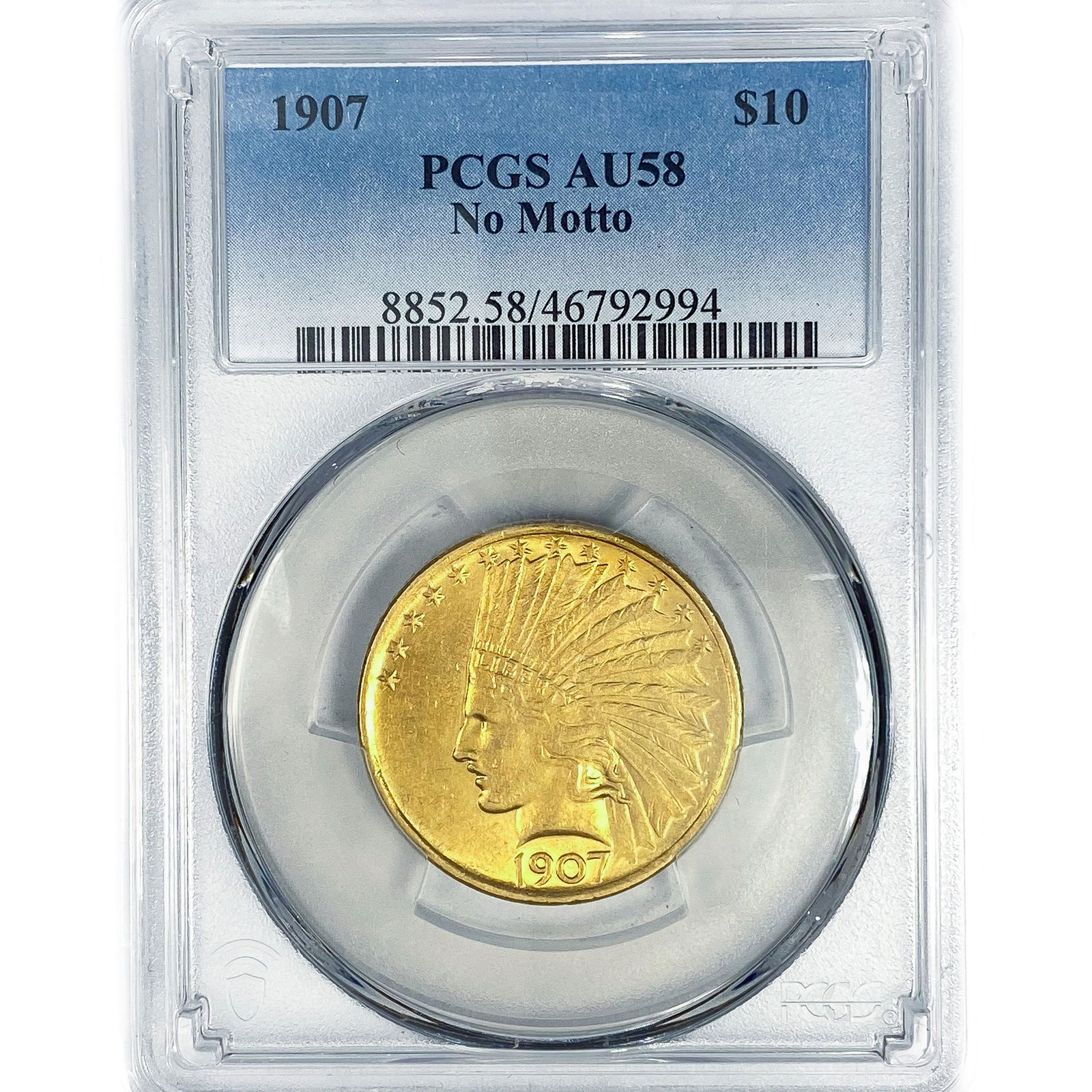1907 $10 Gold Eagle PCGS AU58 (1 of 2)