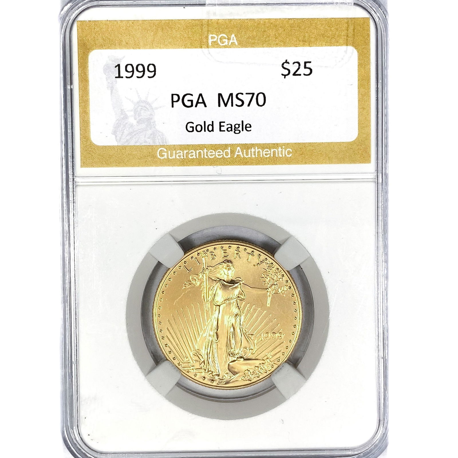 1999 $25 1/2oz American Gold Eagle PGA MS70 (1 of 2)