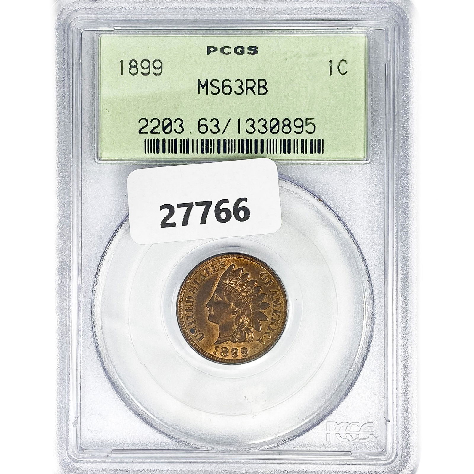 1899 Indian Head Cent PCGS MS63 RB (1 of 2)