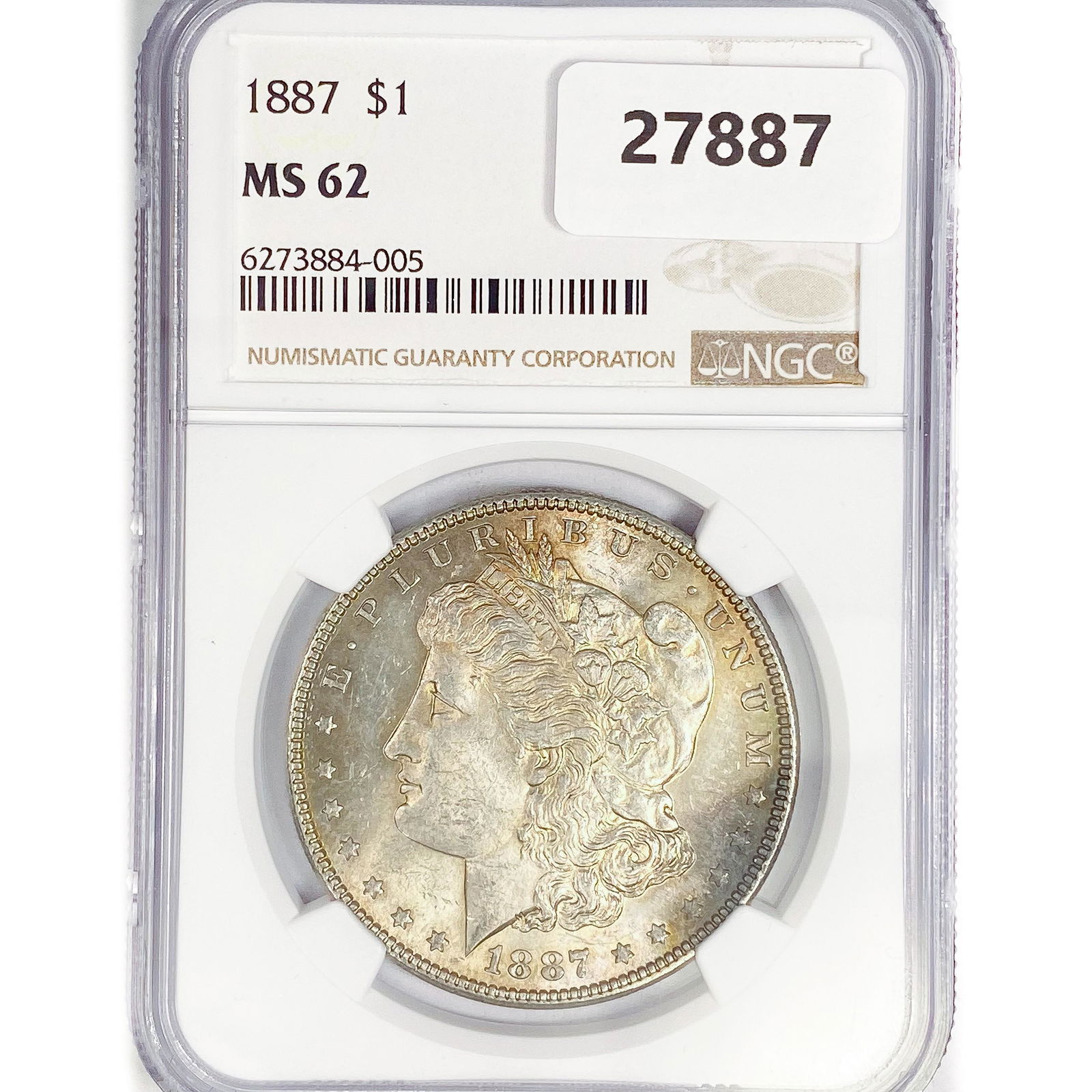 1887 Morgan Silver Dollar NGC MS62 (1 of 2)