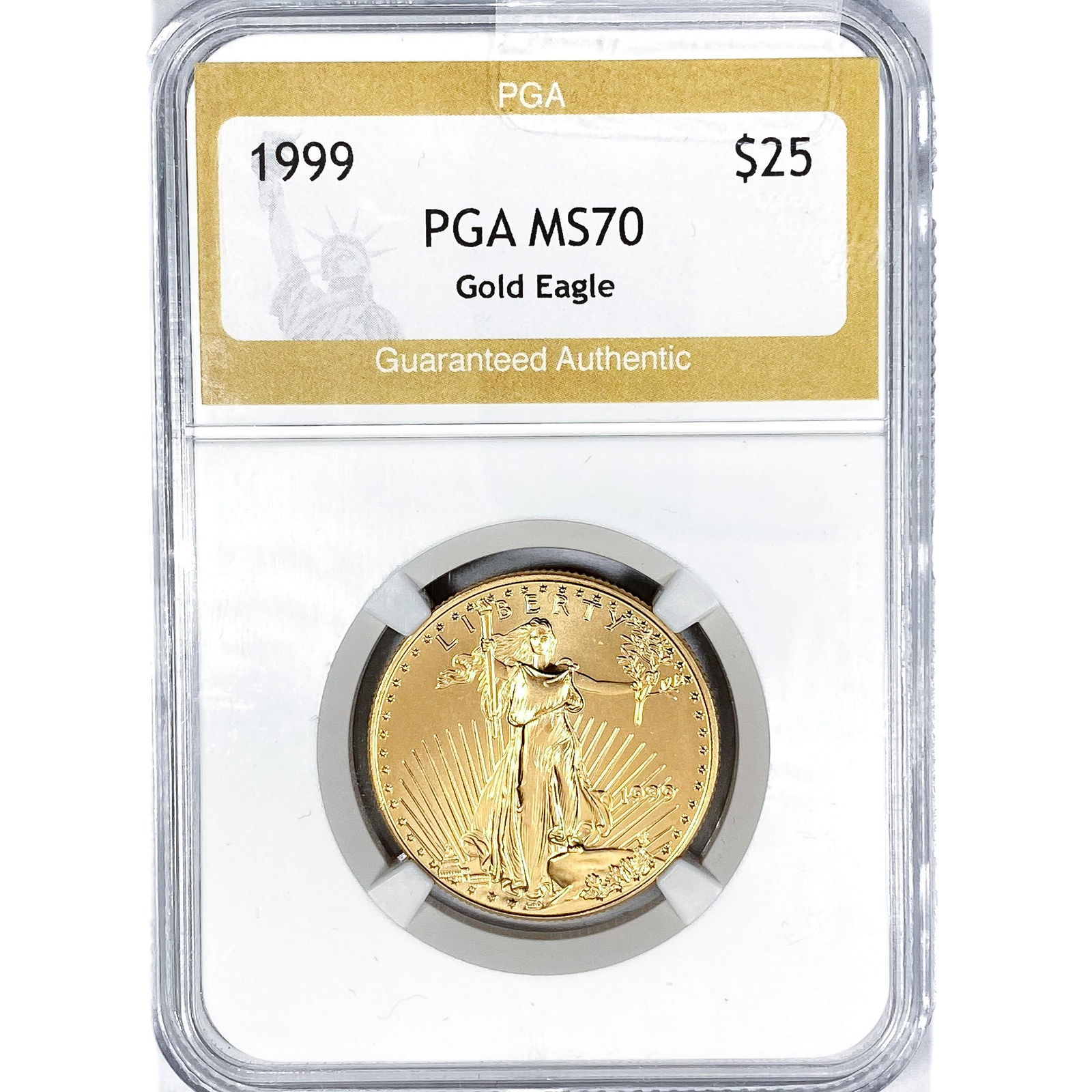1999 $25 1/2oz American Gold Eagle PGA MS70 (1 of 2)