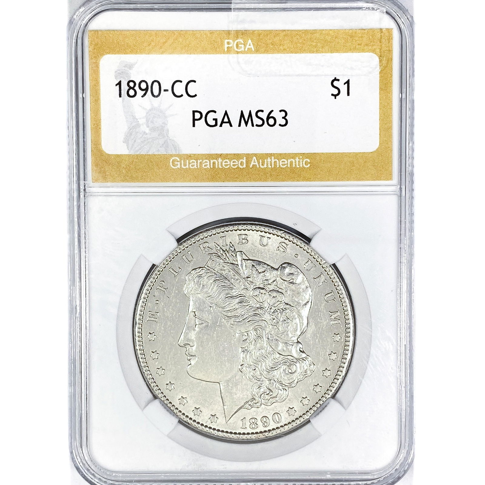 1890-CC Morgan Silver Dollar PGA MS63 (1 of 2)