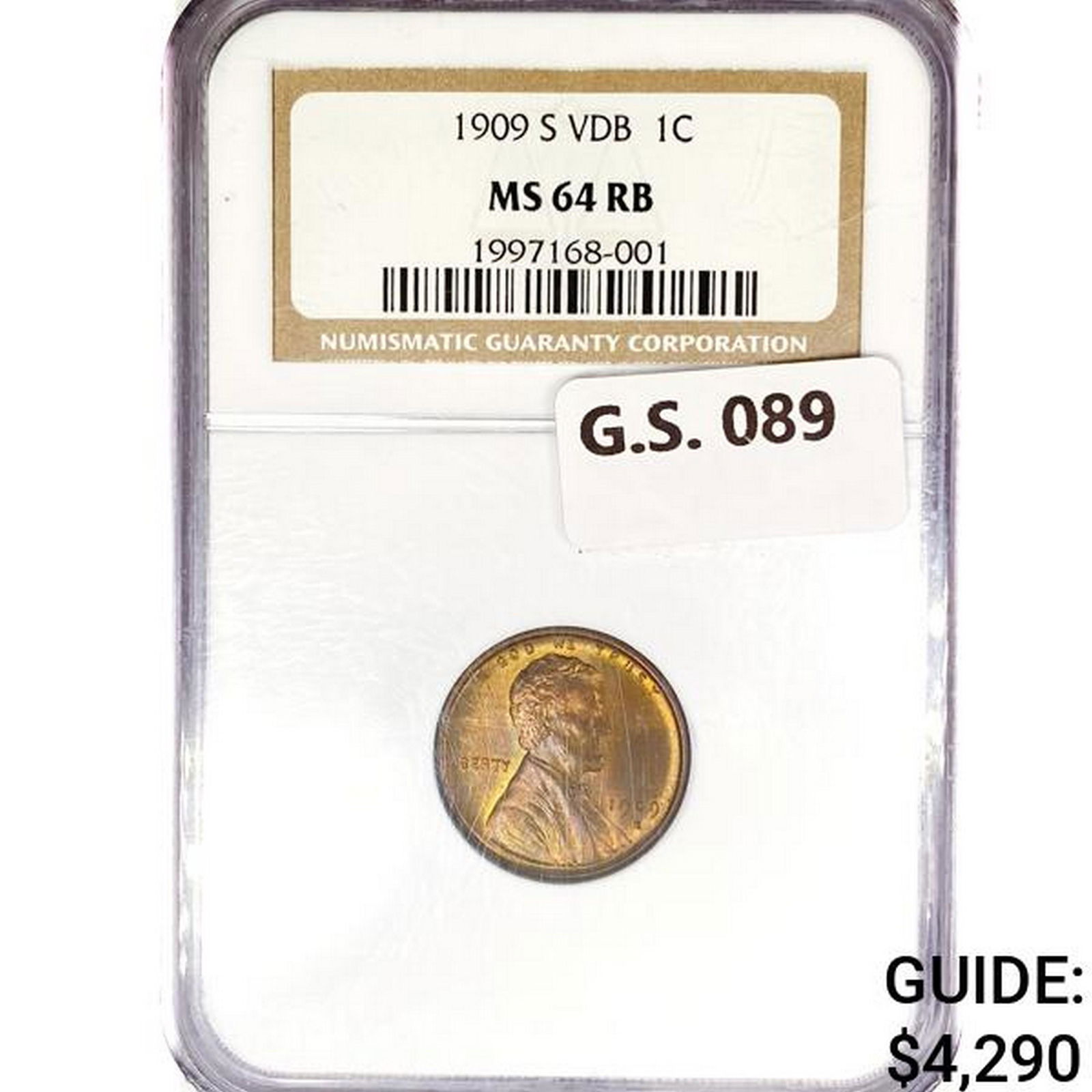 1909-S VDB Wheat Cent NGC MS64 RB (1 of 2)