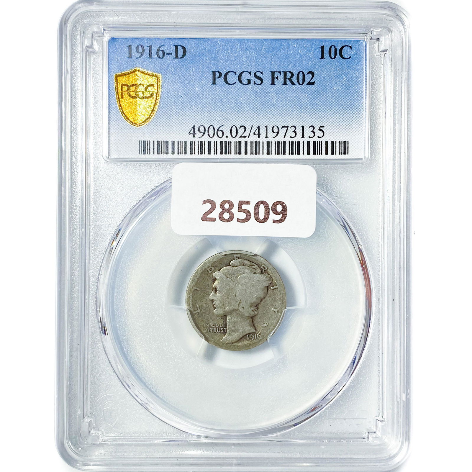 1916-D Mercury Silver Dime PCGS FR02 (1 of 2)