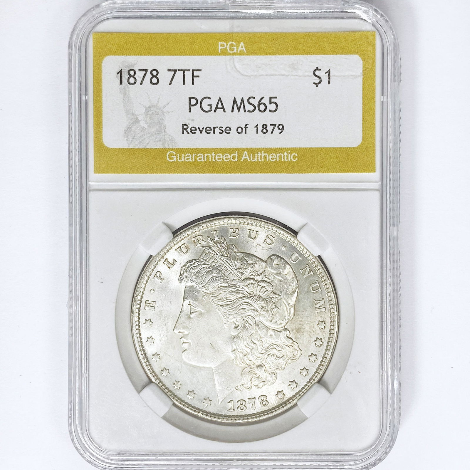 1878 7TF Rev 79 Morgan Silver Dollar PGA MS65 (1 of 2)