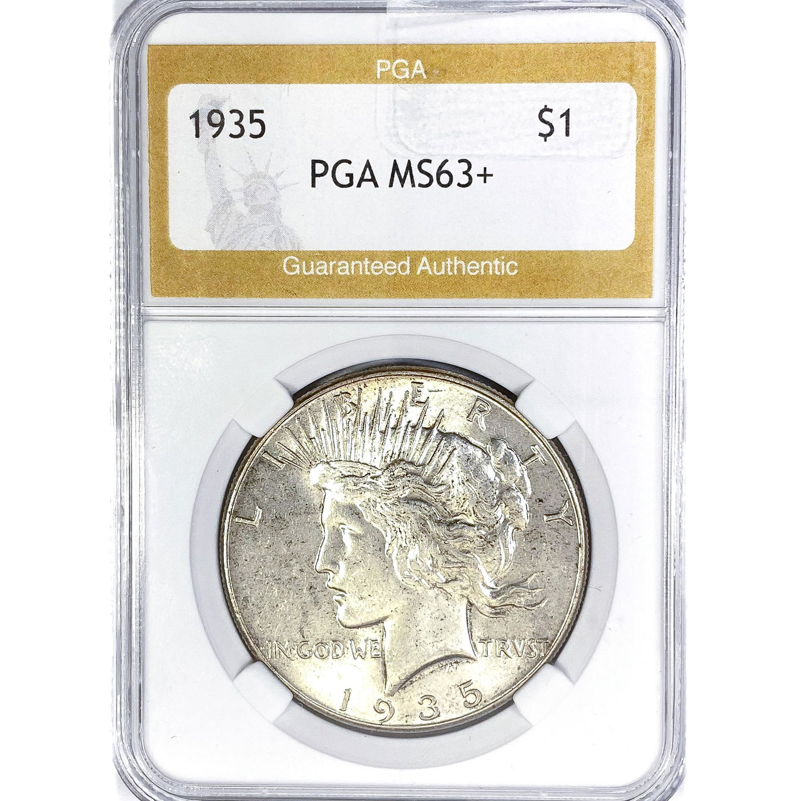 1935 Silver Peace Dollar PGA MS63+ (1 of 2)