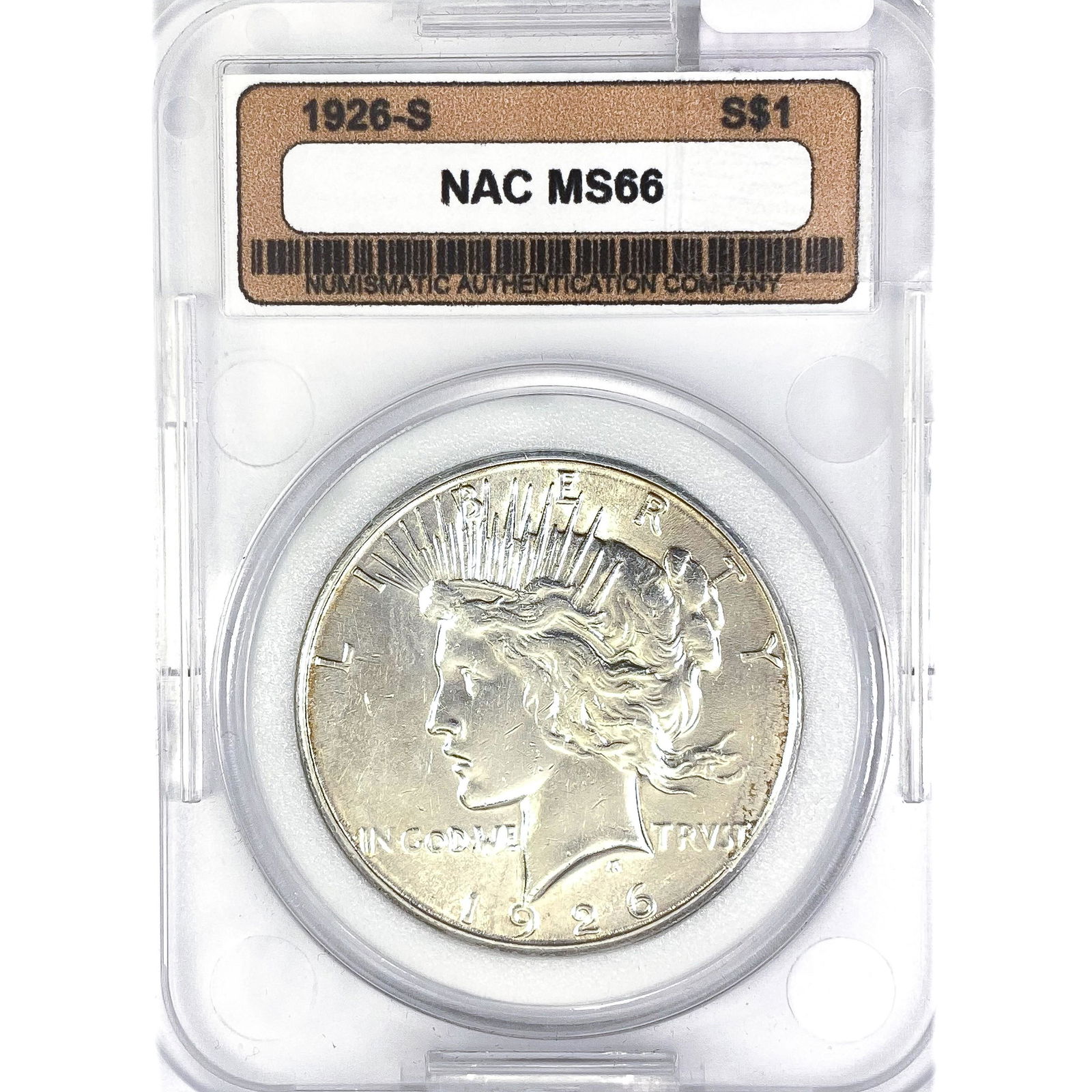 1926-S Silver Peace Dollar NAC MS66 (1 of 2)