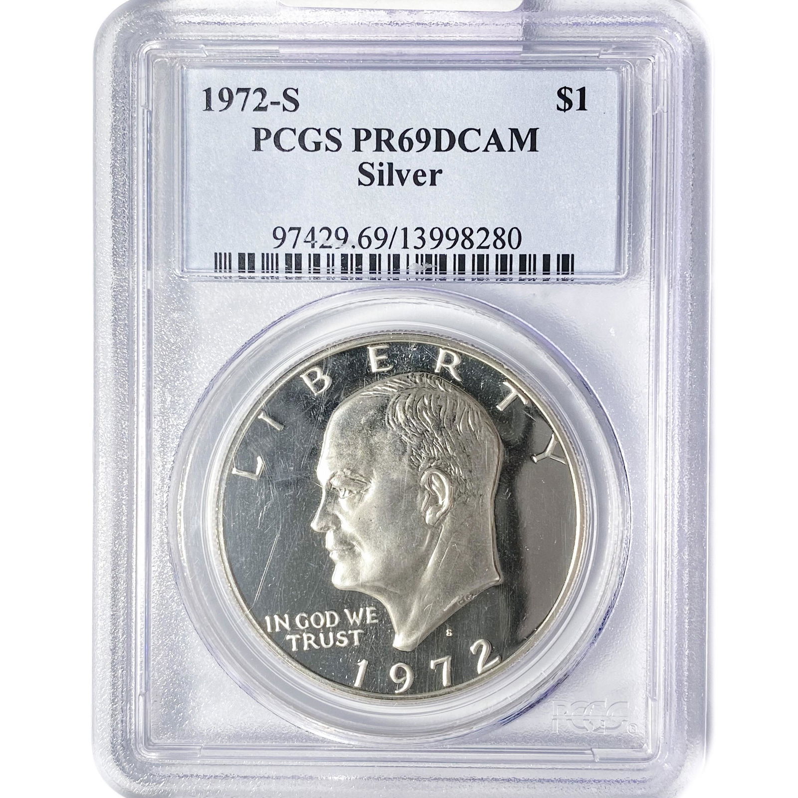 1972-S Eisenhower Silver Dollar PCGS PR69 DCAM (1 of 2)