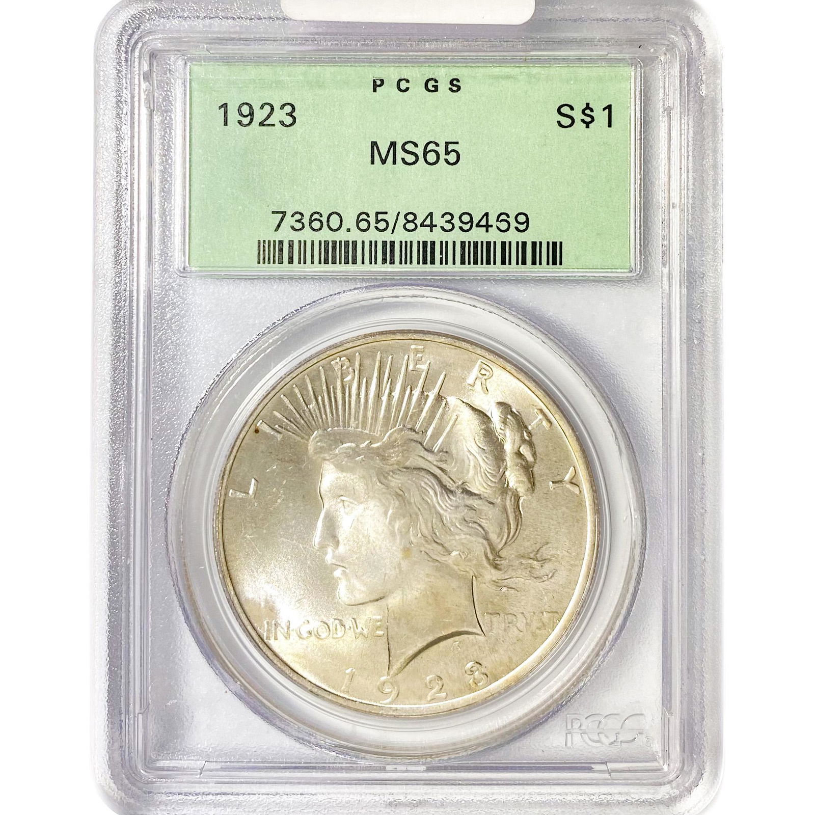 1923 Silver Peace Dollar PCGS MS65 (1 of 2)