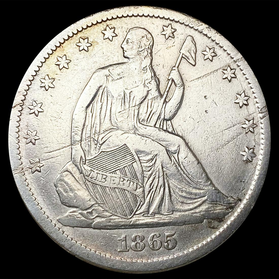 1865-S Seated Liberty Half Dollar LIGHTLY CIRCULAT (1 of 2)