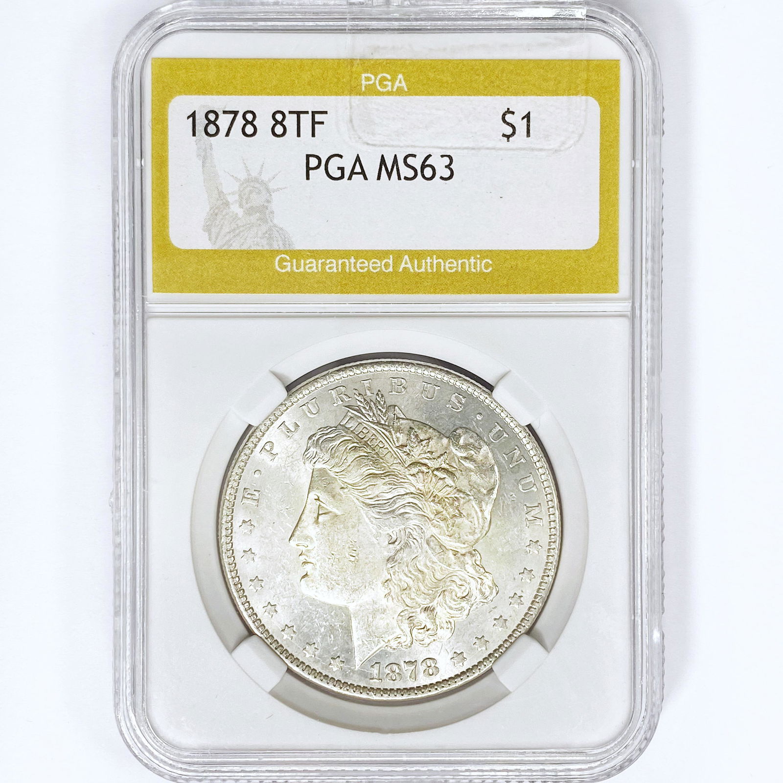 1878 8TF Morgan Silver Dollar PGA MS63 (1 of 2)