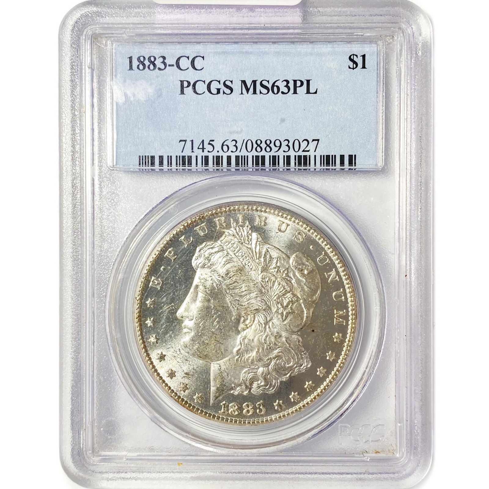1883-CC Morgan Silver Dollar PCGS MS63 PL (1 of 2)