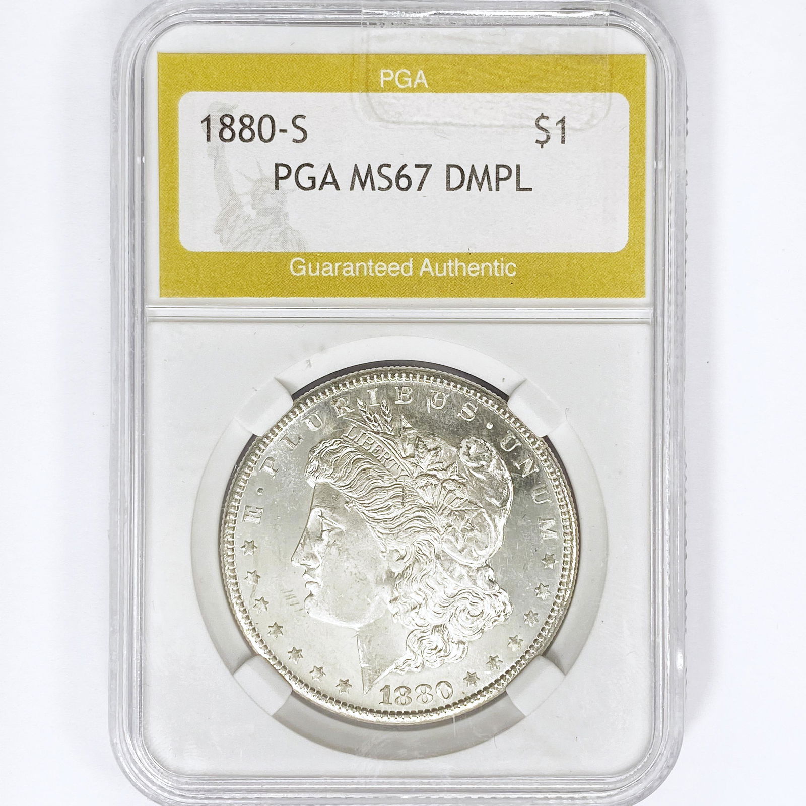 1880-S Morgan Silver Dollar PGA MS67 DMPL (1 of 2)