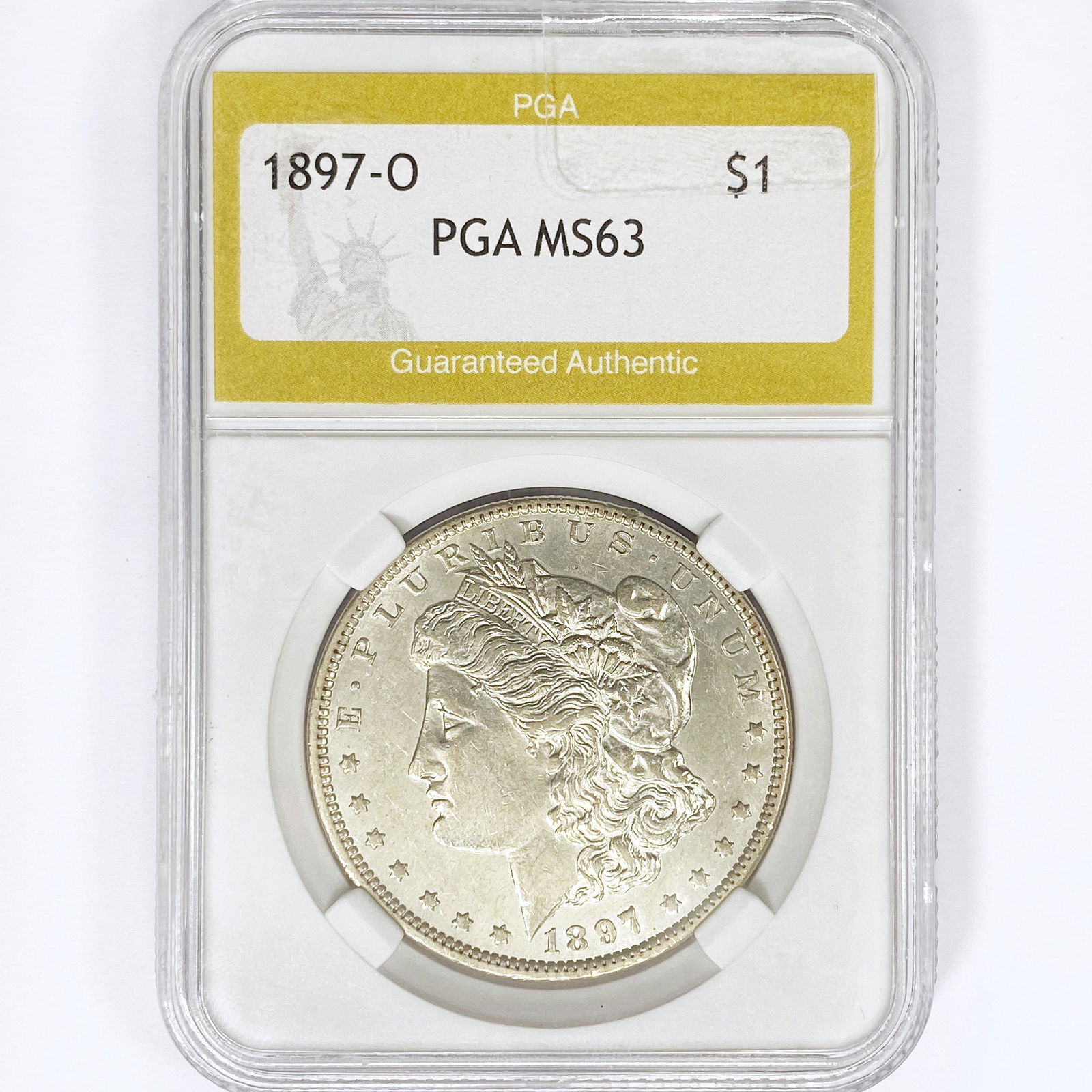 1897-O Morgan Silver Dollar PGA MS63 (1 of 2)
