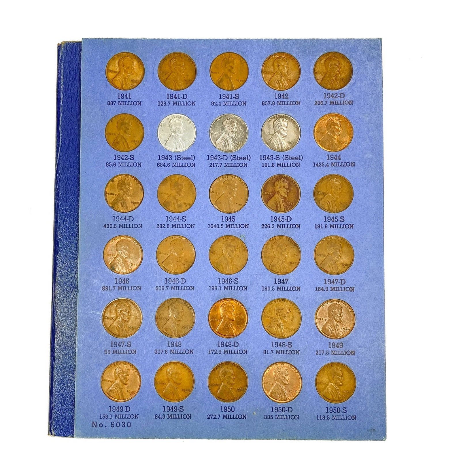 1941-1963 Wheat & Indian Head Cent Book (88 Coins) (1 of 3)