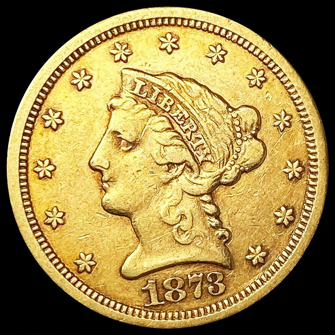 1873-S $2.50 Gold Quarter Eagle LIGHTLY CIRCULATED (1 of 2)
