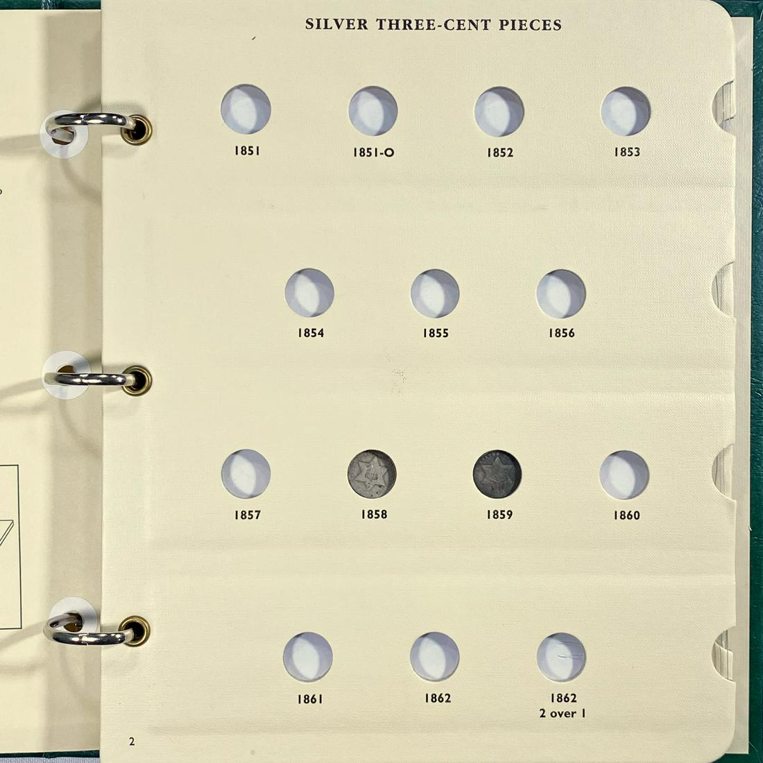 1858-1881 2c, 3c, Shield 5c Coin Book ( Coins) (1 of 6)