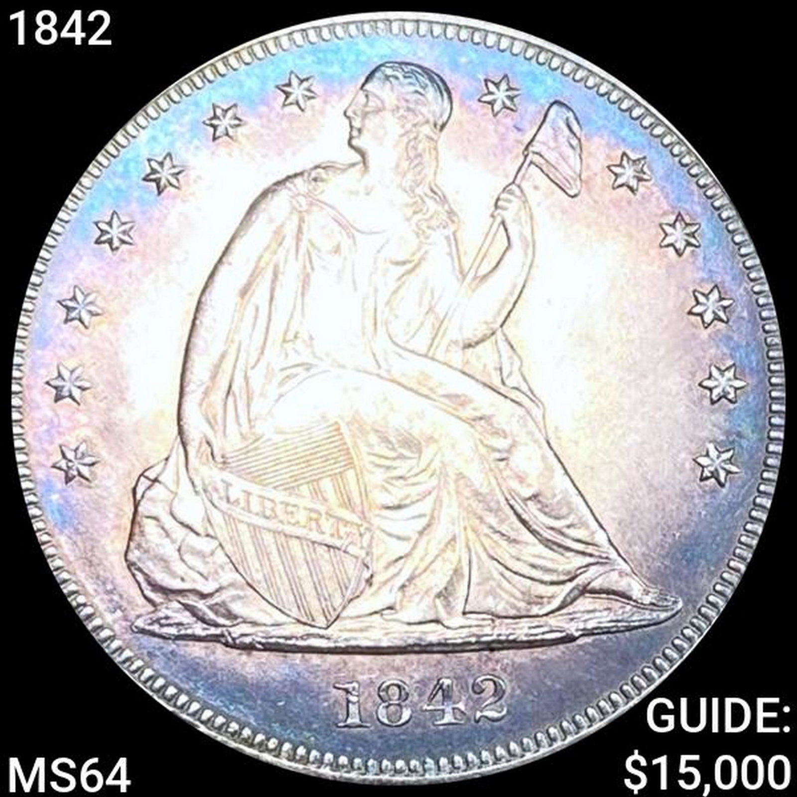 1842 Seated Liberty Dollar CHOICE BU (1 of 2)