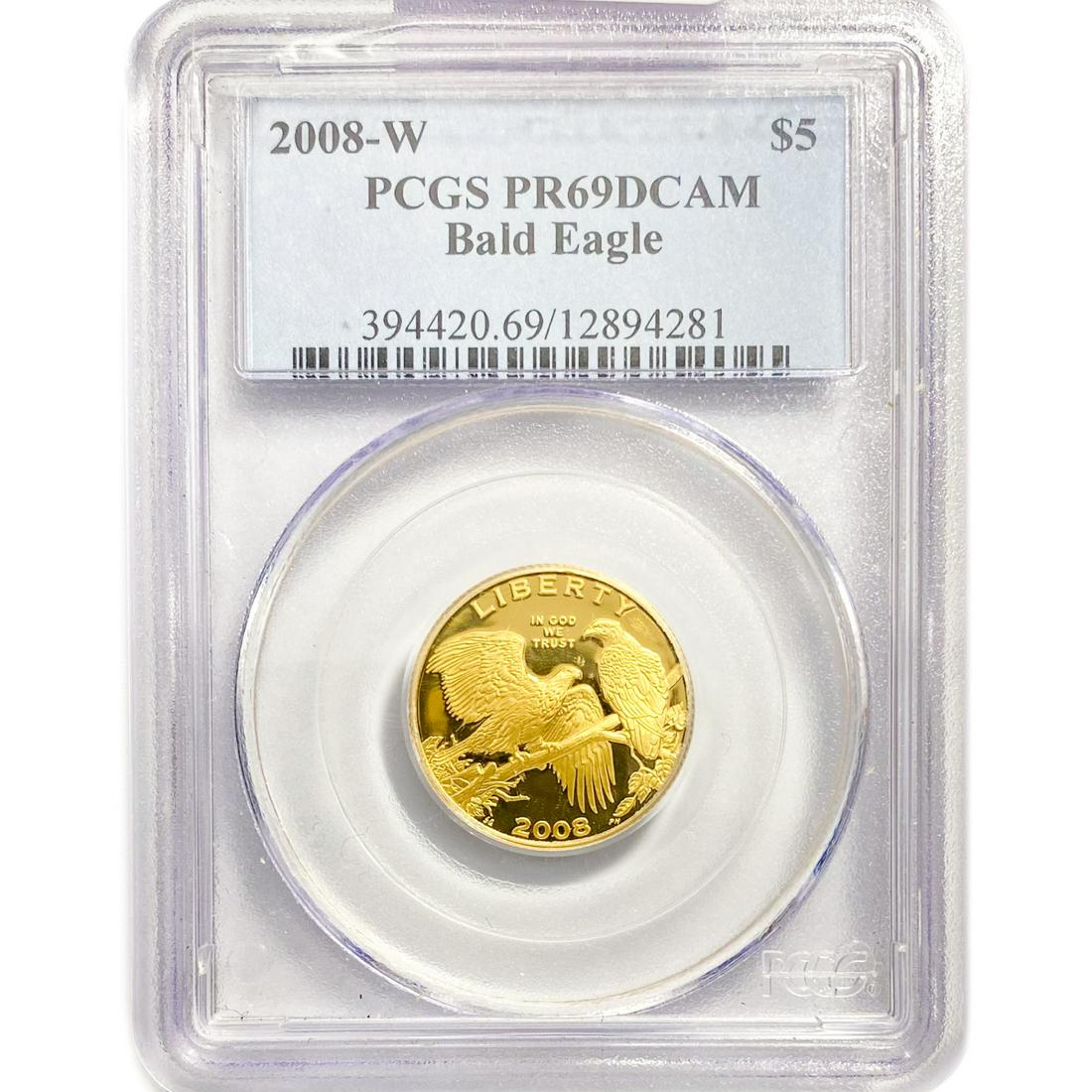 2008-W $5 8.4g Gold Bald Eagle PCGS PR69 DCAM (1 of 2)