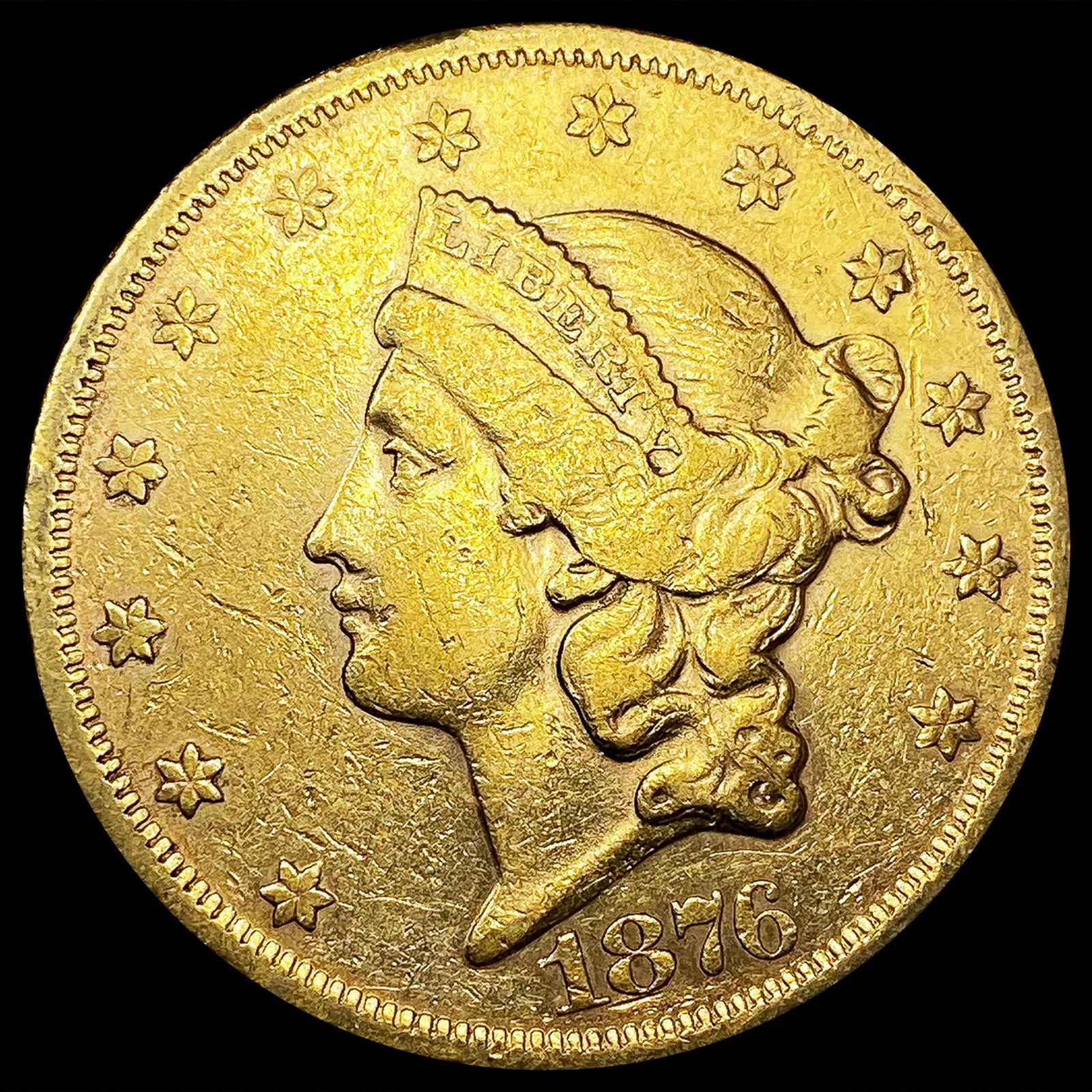 1876-S $20 Gold Double Eagle ABOUT UNCIRCULATED (1 of 2)