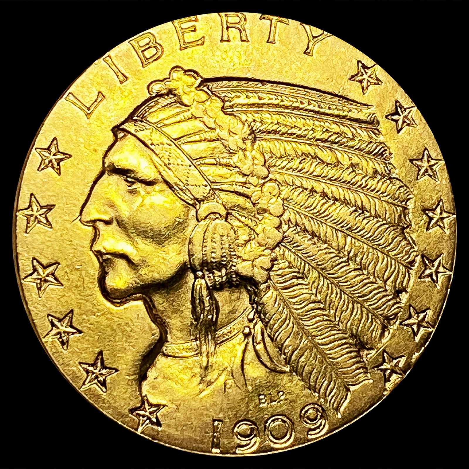 1909-D $5 Gold Half Eagle CLOSELY UNCIRCULATED (1 of 2)
