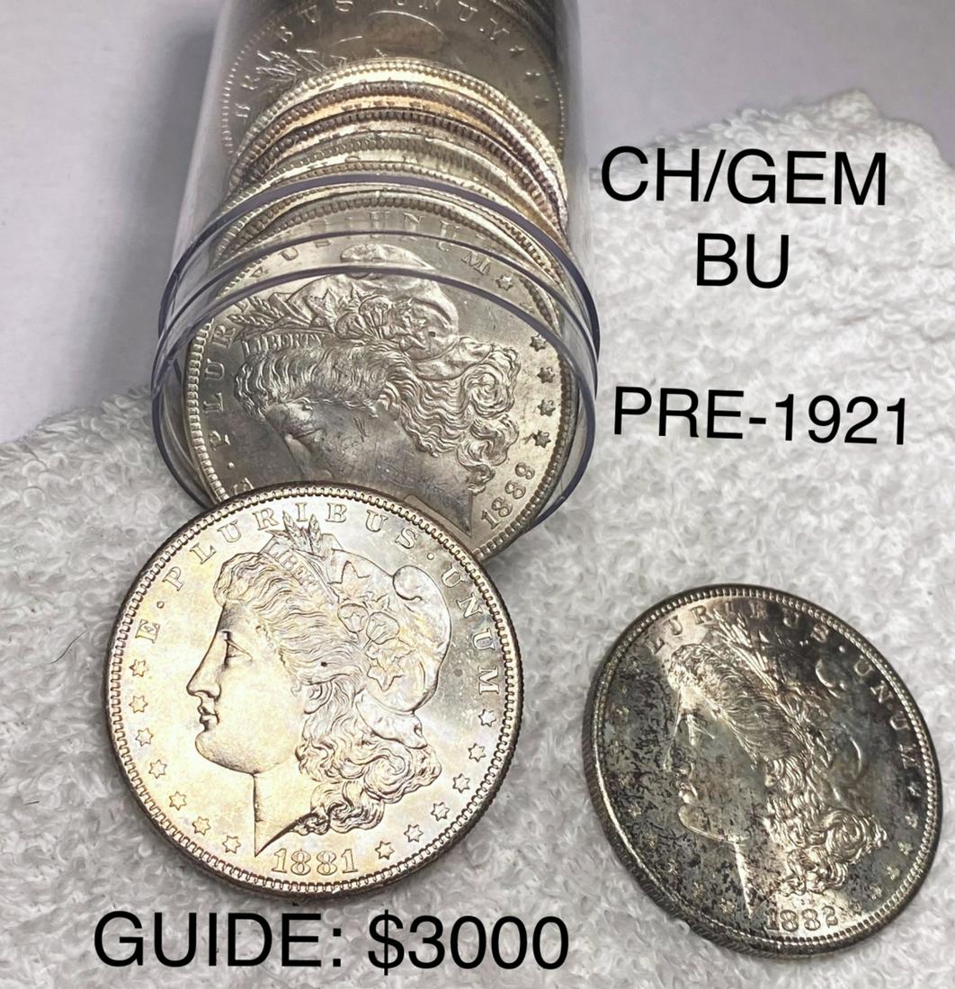 Pre 1921 20 BU Morgan Silver Dollar Roll (1 of 2)