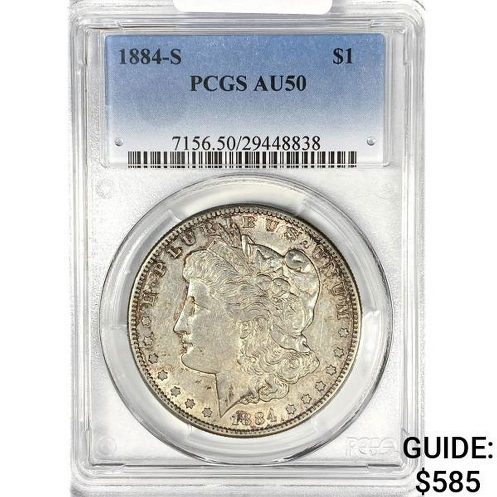 1884-S Morgan Silver Dollar PCGS AU50 (1 of 2)
