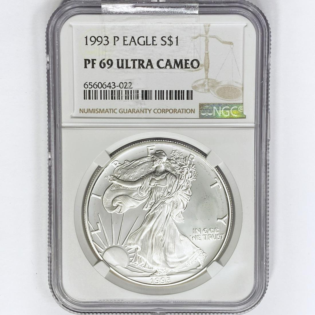 1993-P American Silver Eagle NGC PF69 UC (1 of 2)
