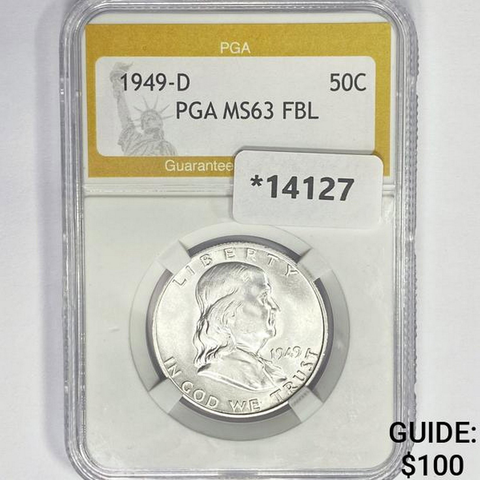 1949-D Franklin Half Dollar PGA MS63 FBL (1 of 2)