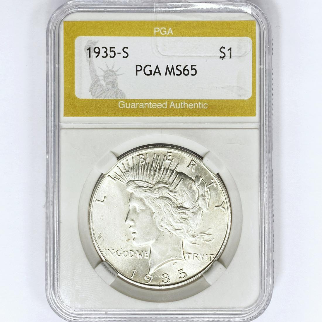 1935-S Silver Peace Dollar PGA MS65 (1 of 2)