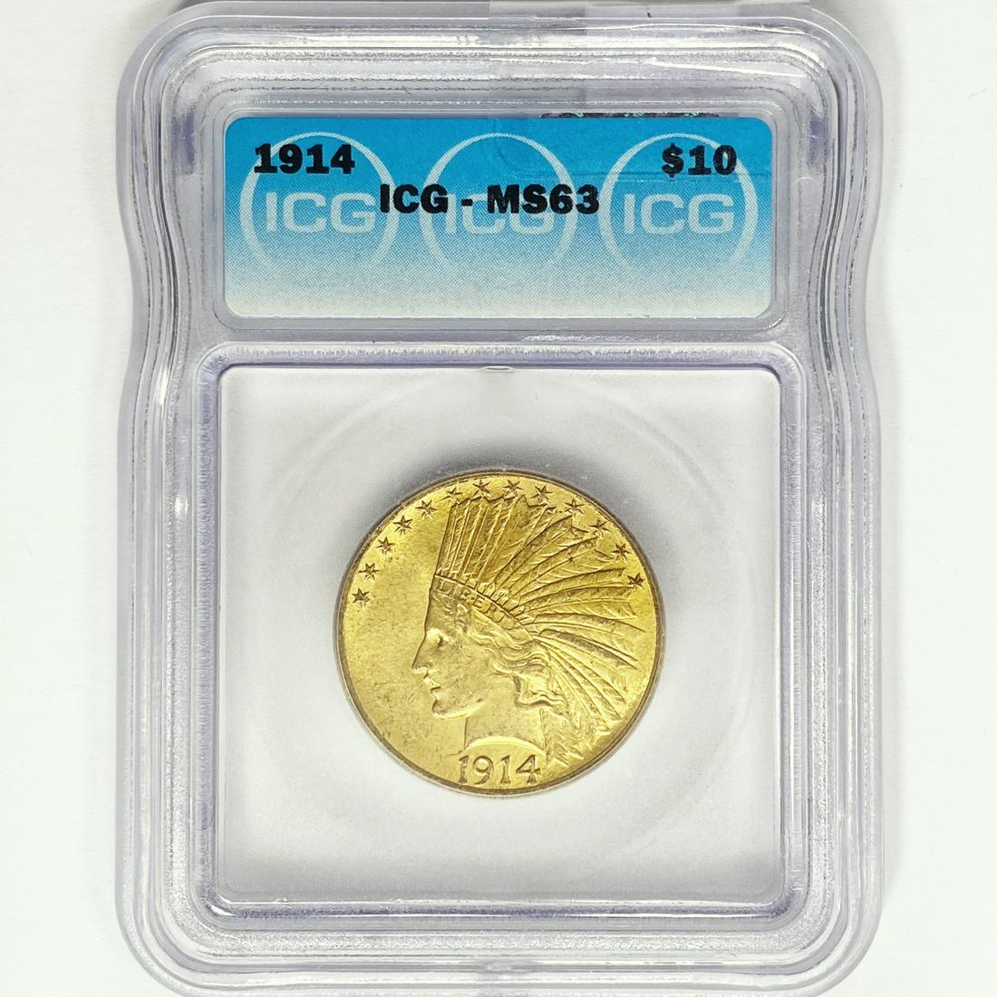 1914 $10 Gold Eagle ICG MS63 (1 of 2)