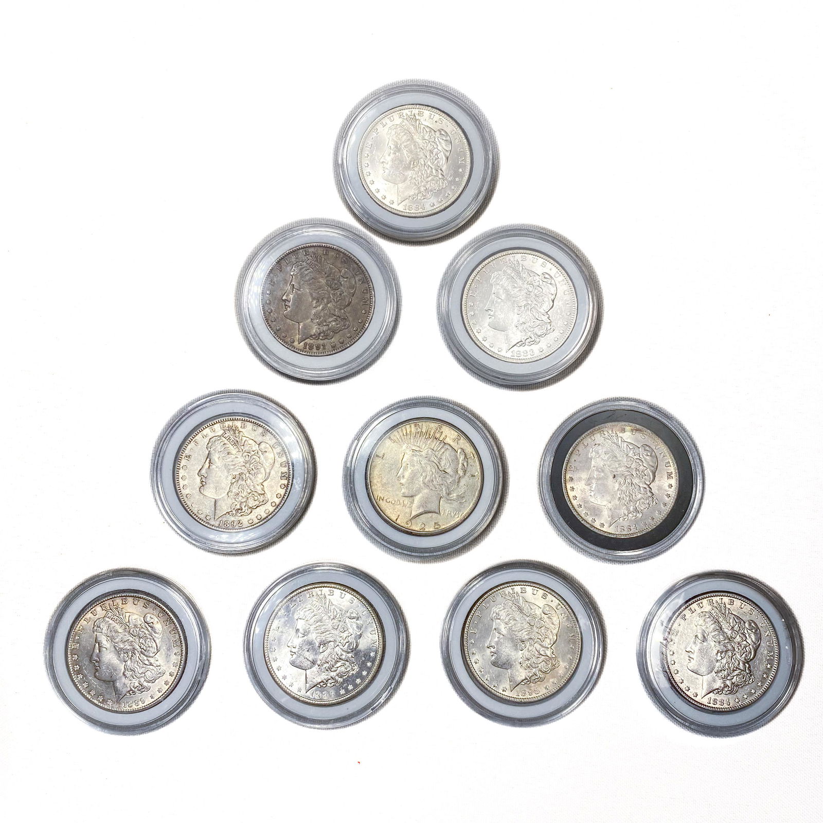 1883-1925 US Silver Dollars (10 Coins) (1 of 2)