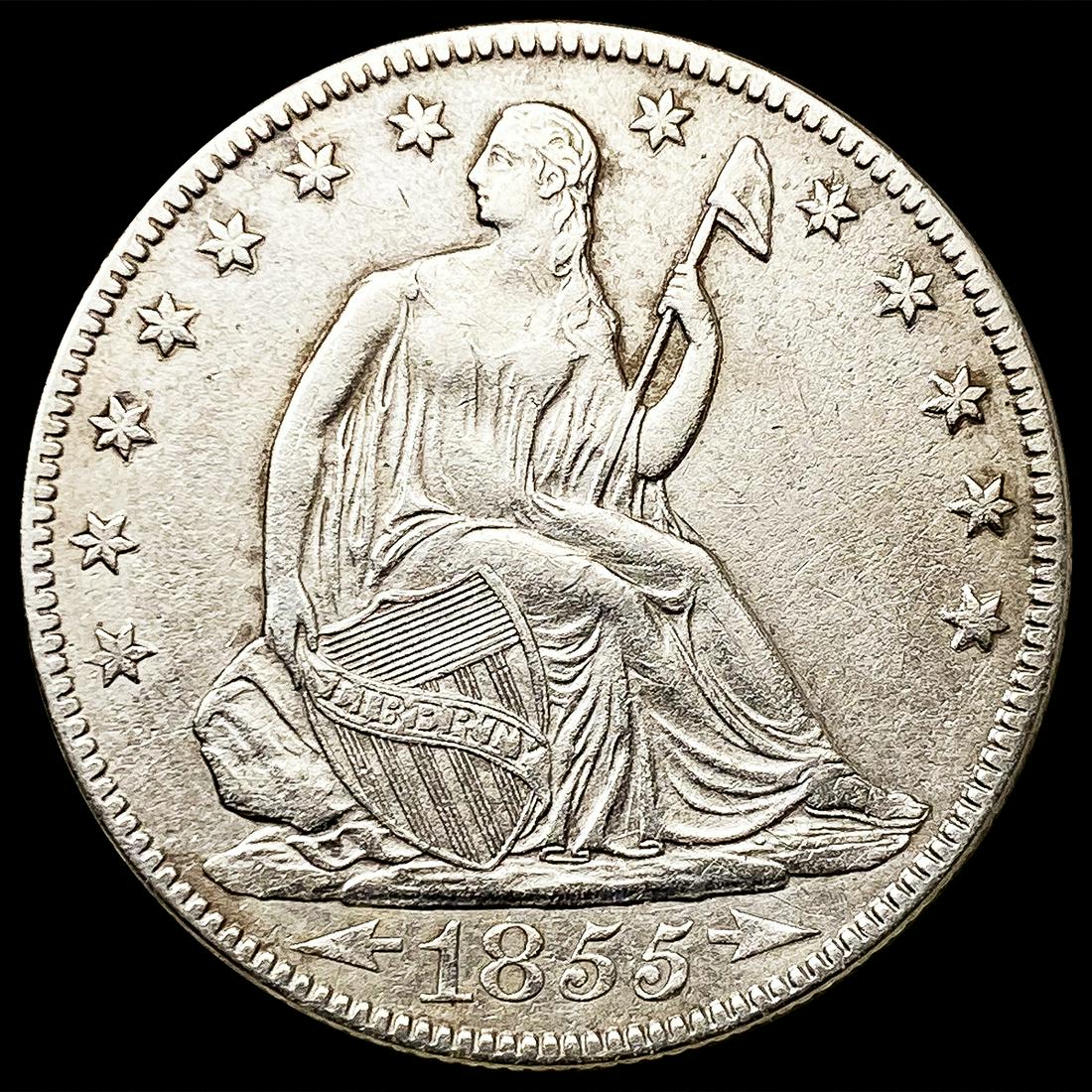 1855-O Seated Liberty Half Dollar CLOSELY UNCIRCUL (1 of 2)