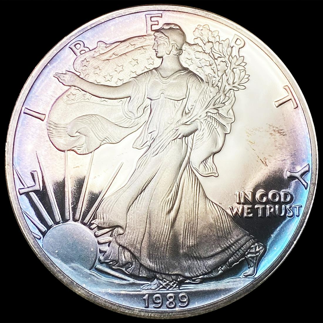 1989-S American 1oz Silver Eagle GEM PROOF (1 of 2)